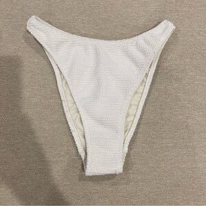 White High Waist Bikini Bottoms